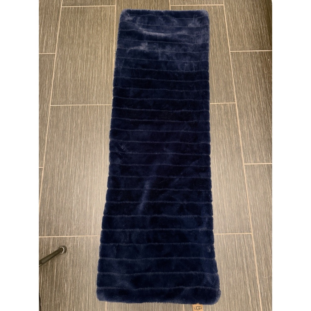UGG Faux Fur Runner Blanket 55"x18" Soft Plush Fuzzy Stroller Baby Blanket